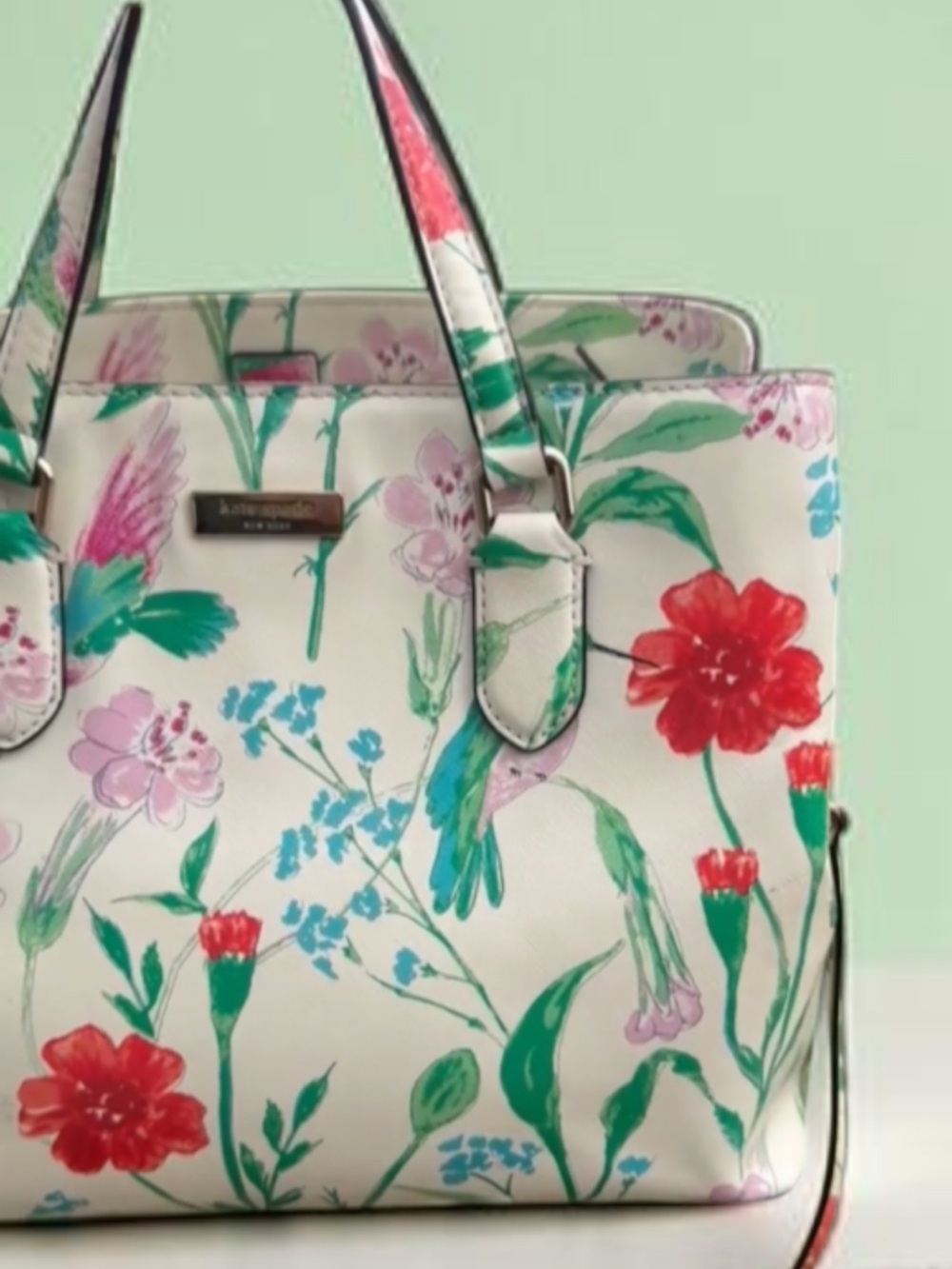 Coming Soon Kate Spade Laurel Way Evangelie hummingbird floral bag